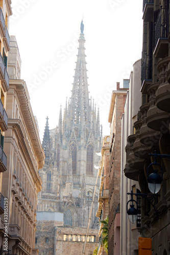 Obraz na płótnie Barcelona Cathedral in Catalonia, Spain w salonie