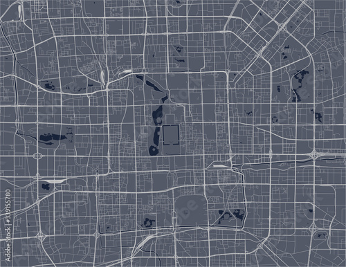 map of the city of Beijing, China
