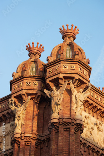 Obraz na płótnie Arc de Triomf in Barcelona, Spain w salonie