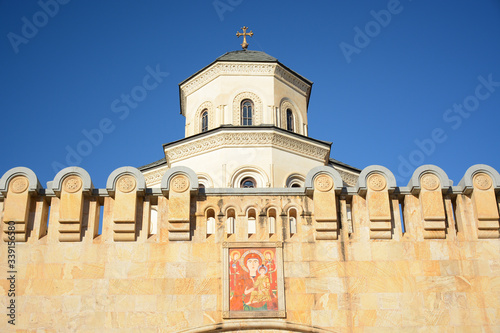 Tbilisi, Georgia - October 5, 2018: View of Sameba Cathedral in Tbilisi photo