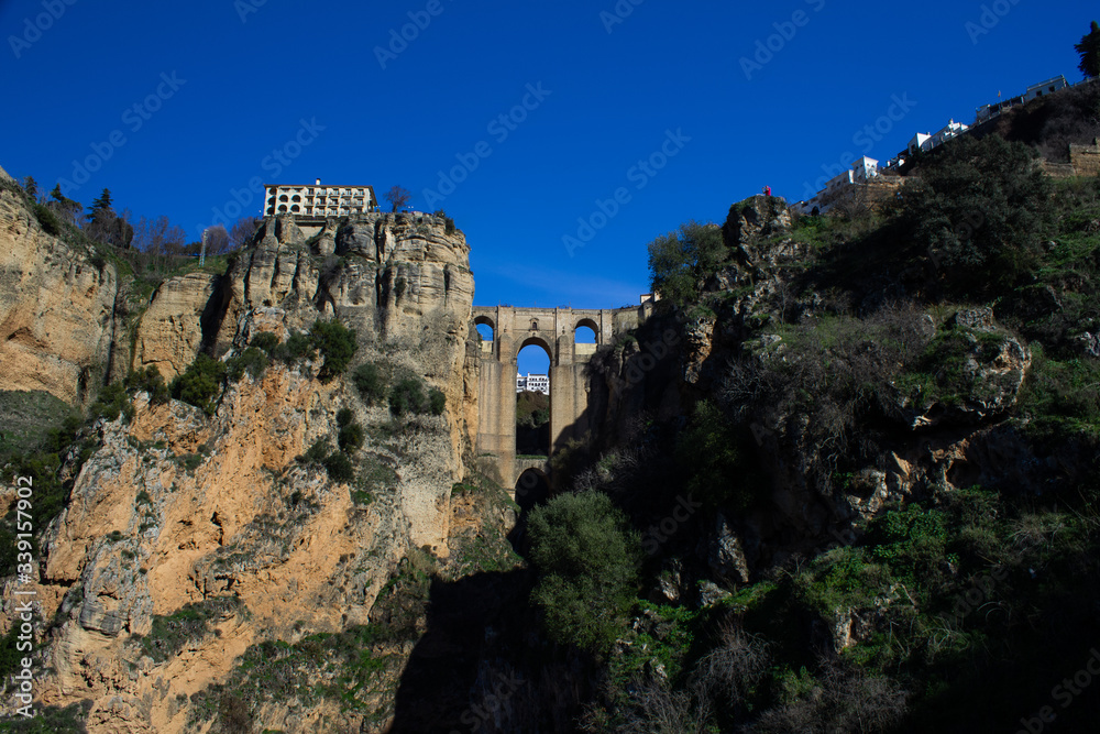panoramic view on the famous Ronda bridge