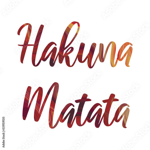  Hakuna Matata Colorful isolated vector saying