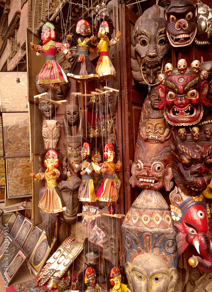 souvenir shop in the market in Durbar square