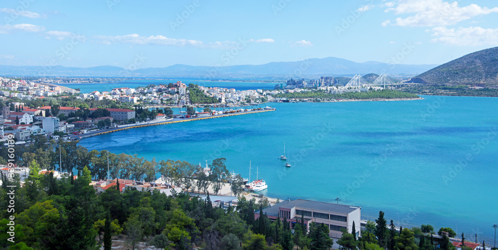 panoramic view of Chalkida, Greece