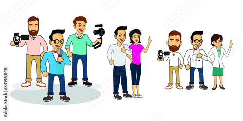 Doctor, News anchor, People wearing protective Medical mask for prevent virus Covid 19 exclusive figure design inspiration