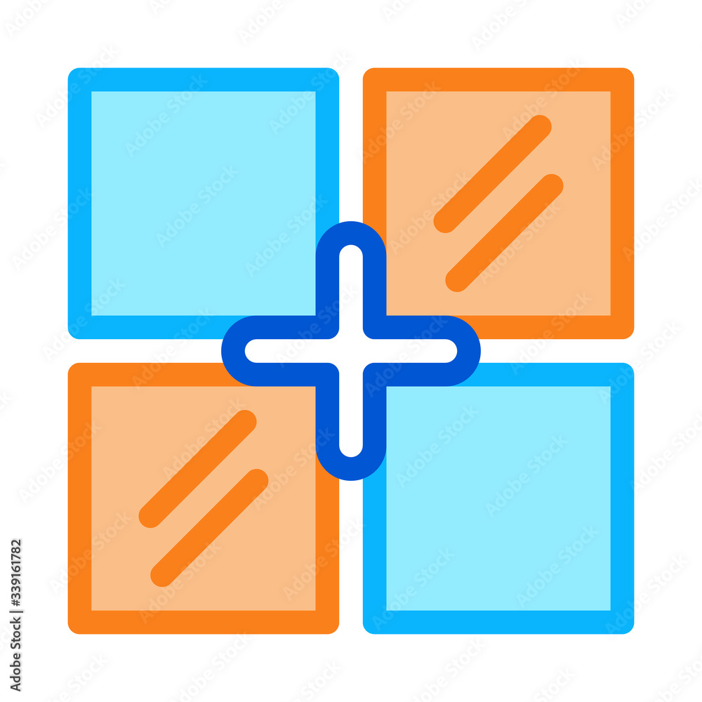 Obraz premium laying tiles of different colors icon vector. laying tiles of different colors sign. color symbol illustration