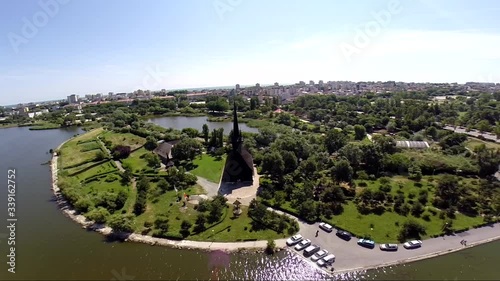 Drona, Parcul Tabacariei, Biserica de lemn Sf. MIna, Lacul Tabacariei, Constanta, Romania photo