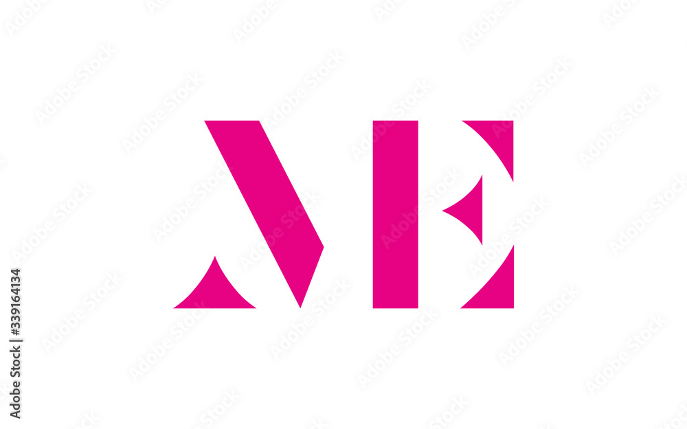 ME or EM and M or E Uppercase Letter Initial Logo Design, Vector Template ME or EM and M or E Uppercase Letter Initial Logo Design, Vector Template