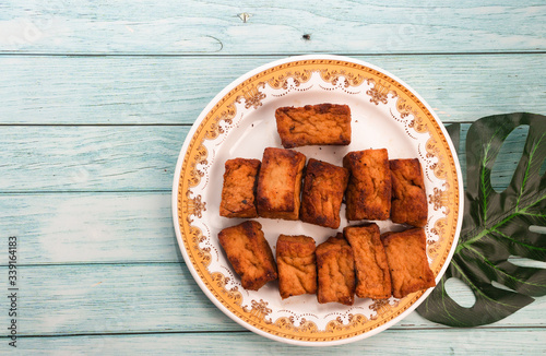 tofu or tahu bacem is one of type traditional food in Java Indonesia