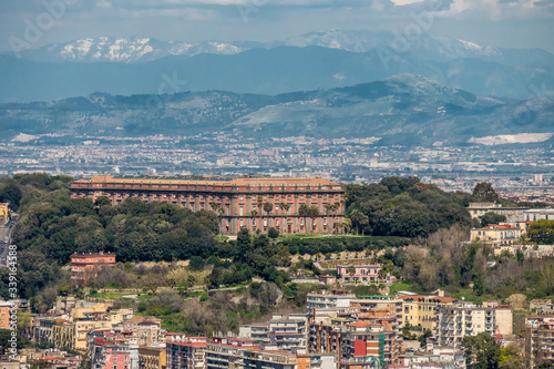Konstfotografi Aerial view of national museum located in the Royal Palace and garden of Capodim