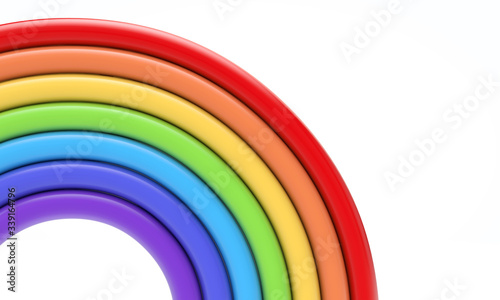 colourful rainbow spectrum 3d rendering