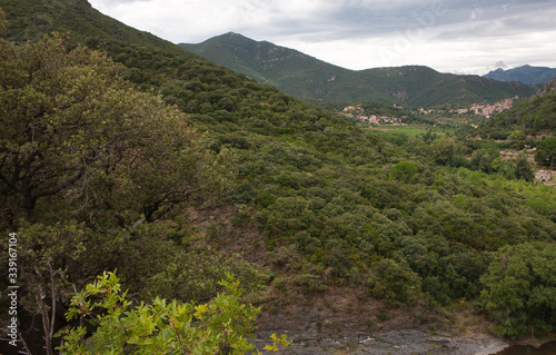 Roquebrun Languedoc France. River Orb photo