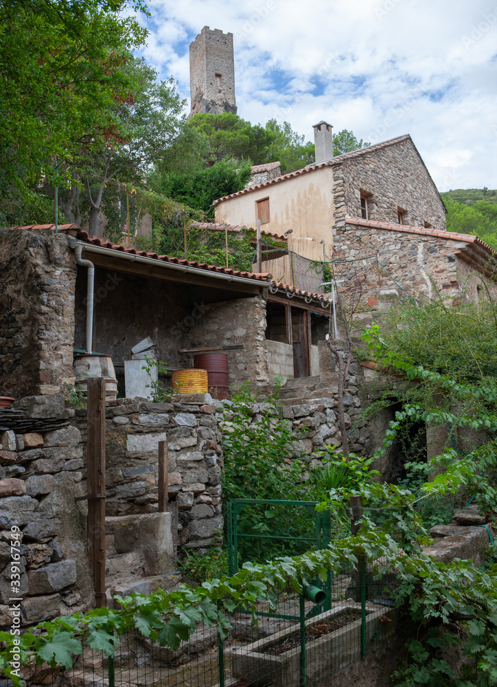 Roquebrun Languedoc France. Countrytown.