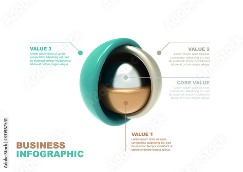 Business Infographic Element for company process / structure planning.