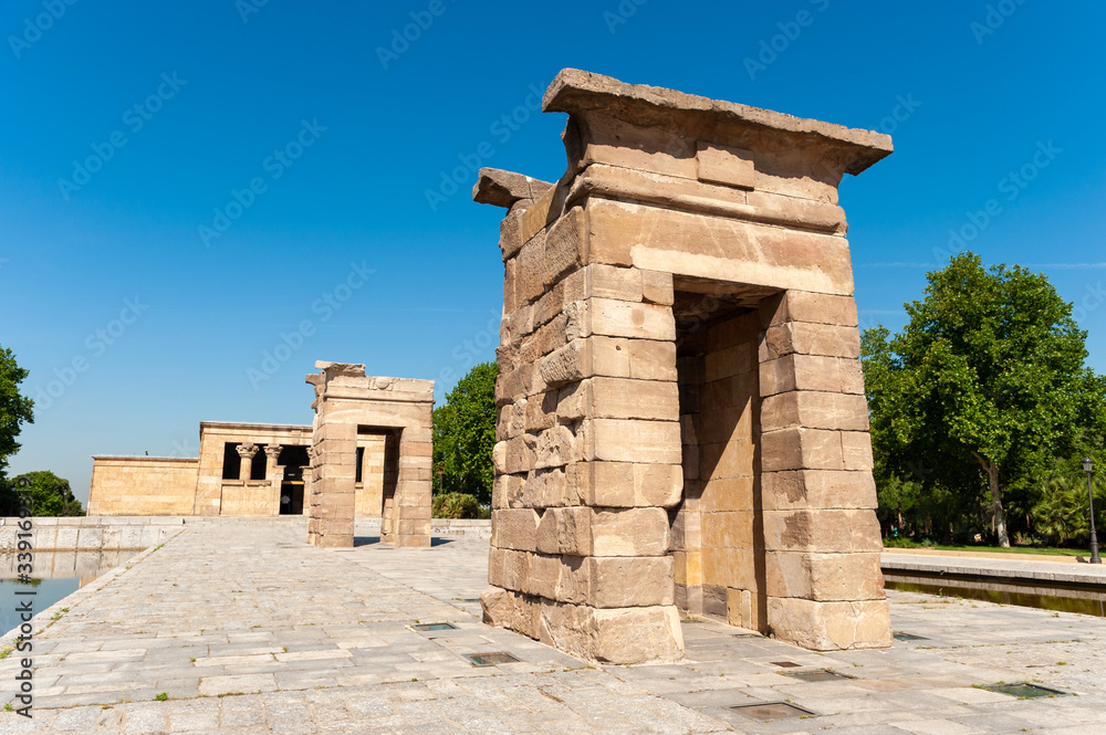 The Temple of Debod in the Parque del Oeste, Madrid, Spain