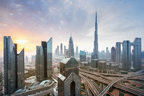Dubai city center skyline  United Arab Emirates