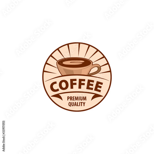 Vector logo cups of coffee