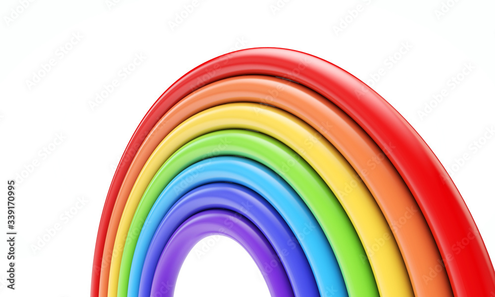 Obraz premium colourful rainbow spectrum 3d rendering