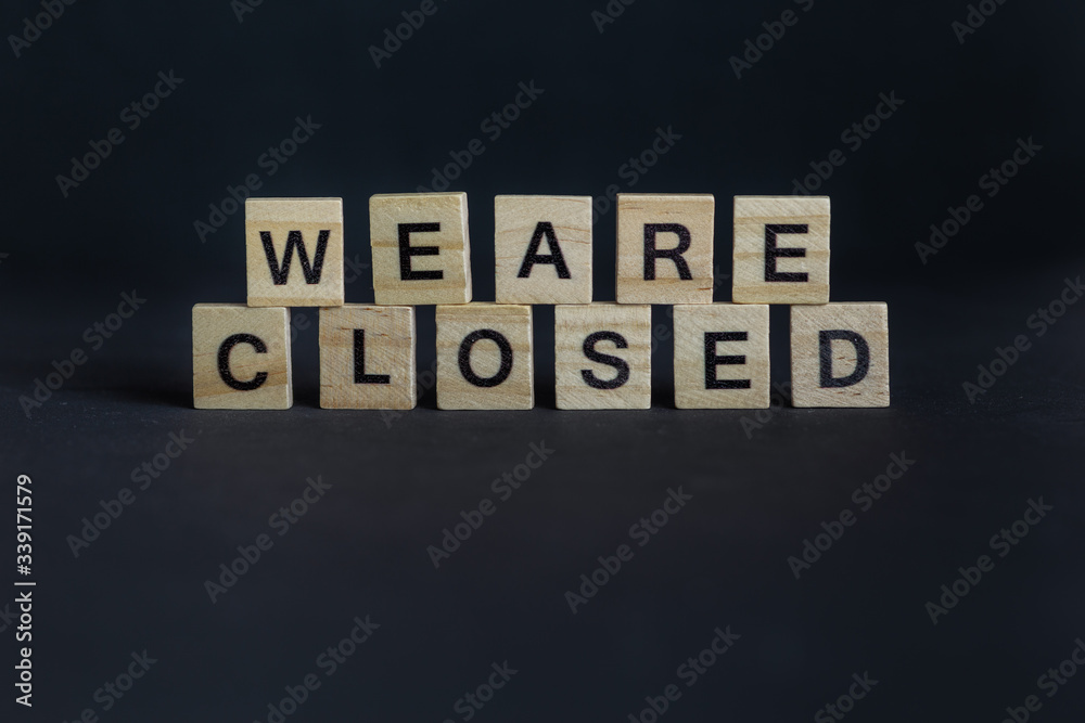 Obraz premium wir haben geschlossen