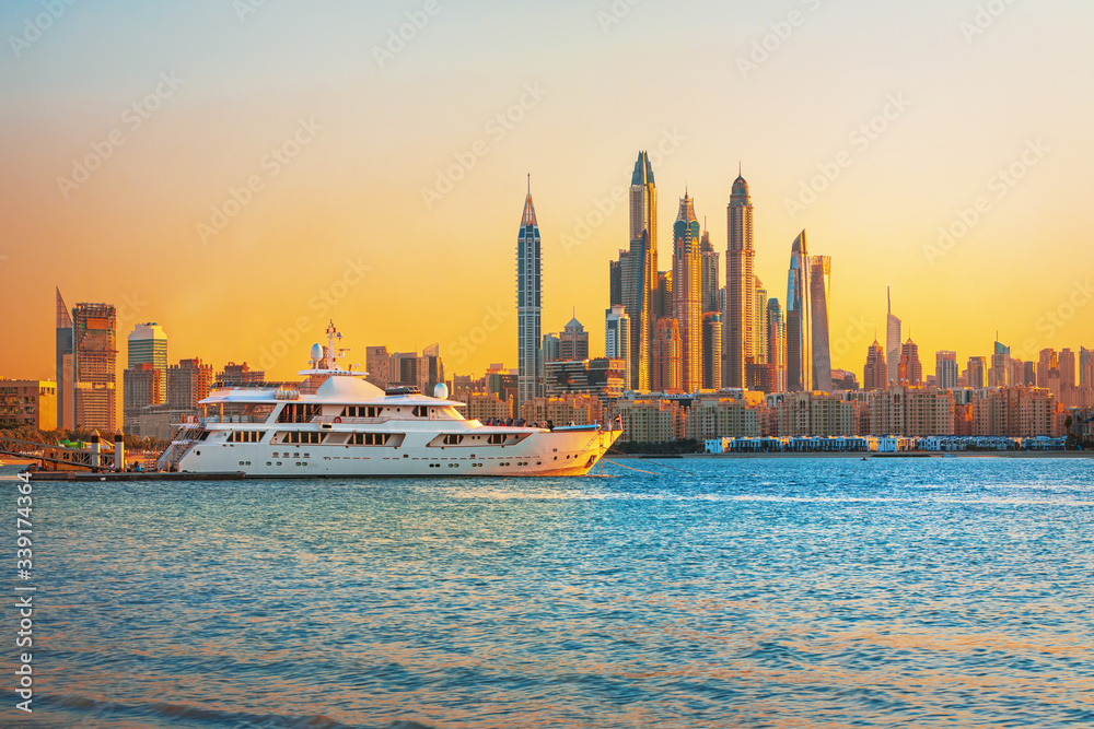 Amazing Dubai Marina skyline at sunset, United Arab Emirates
Amazing Dubai Marina skyline at sunset, United Arab Emirates