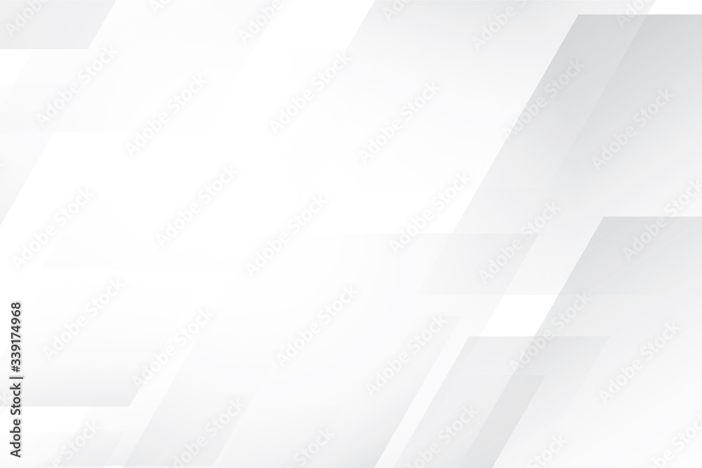 Fototapeta premium Abstract geometric white and gray color background. Vector, illustration.