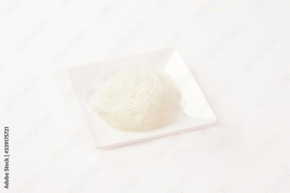 Thai food on white background