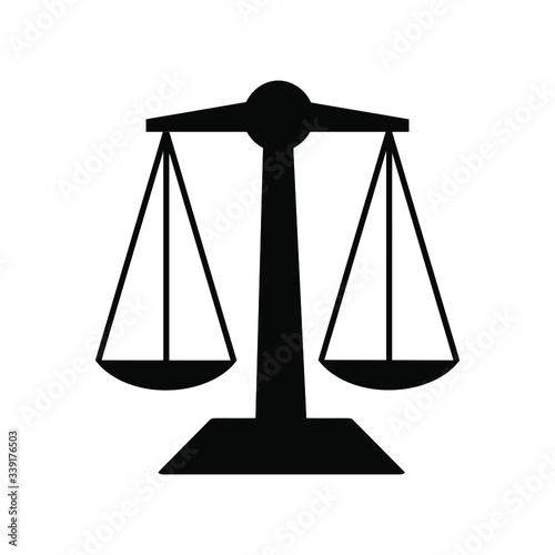 scale icon isolated sign vector illustration - black style vector icons