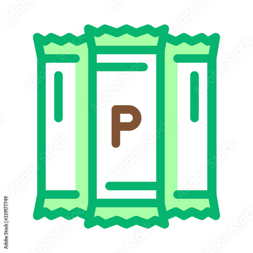 protein sticks icon vector. protein sticks sign. color symbol illustration