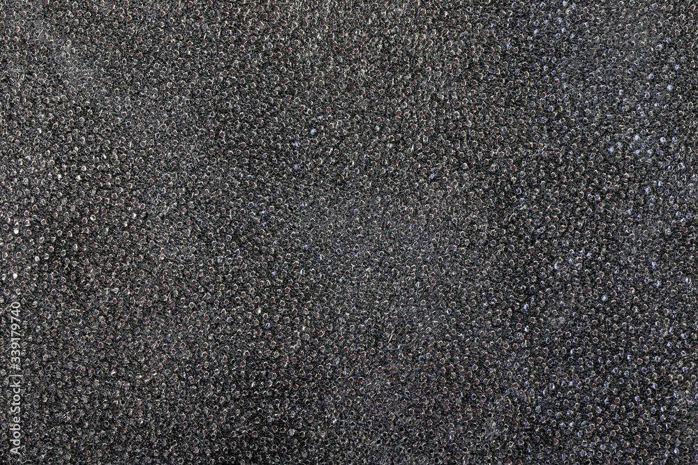 Fototapeta premium Black leather of wild animal, texture . Leather background, brown color. Close up. Black leather texture