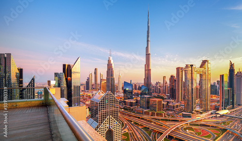 Dubai city center skyline with luxury skyscrapers, United Arab Emirates © Rastislav Sedlak SK