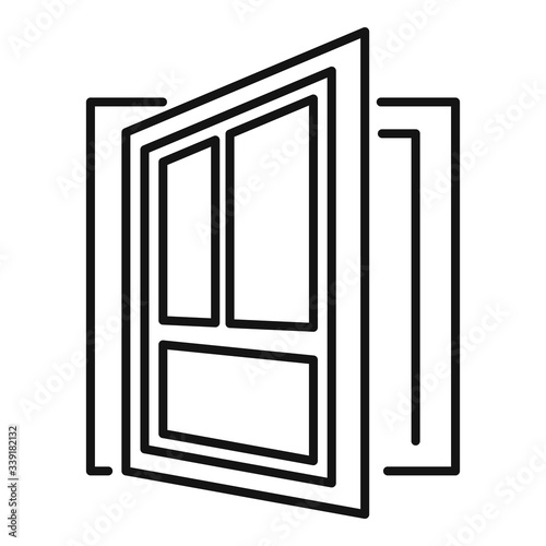 Internal door icon. Outline internal door vector icon for web design isolated on white background