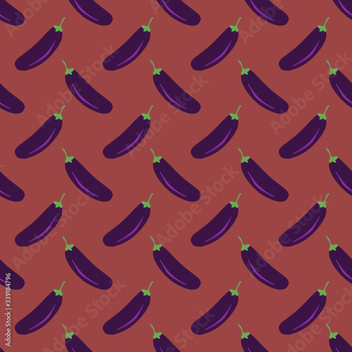 Seamless eggplant pattern