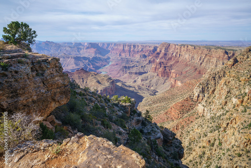 navajo point at the south rim of grand canyon in arizona, usa