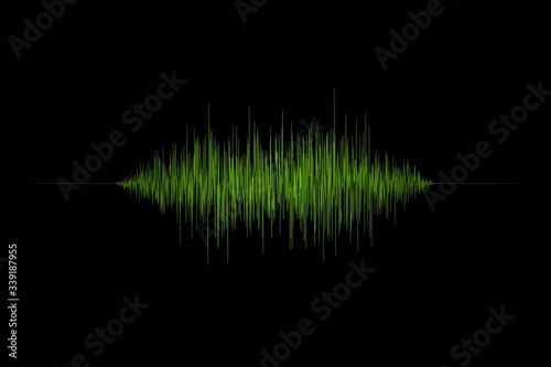 Green sound wave
