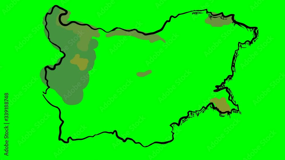 Bulgaria drawing colored map on green screen isolated whiteboard chroma key chromakey Bulgaria drawing colored map on green screen isolated whiteboard chroma key chromakey