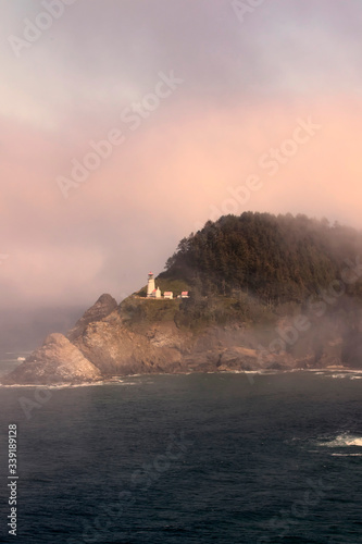 Heceta Head Lighthouse. Florence .Oregon Coastline Pacific Ocean. .