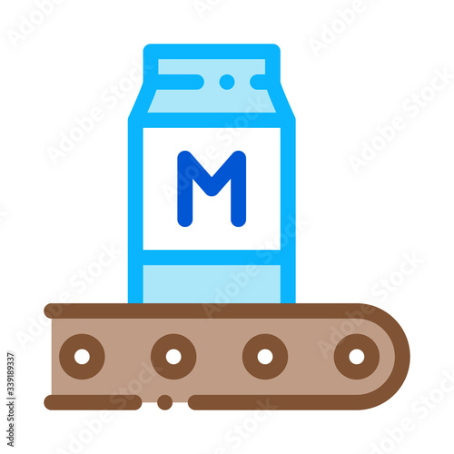 convector milk bottle icon vector. convector milk bottle sign. color symbol illustration