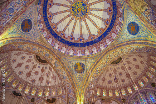 Wallpaper Mural Istanbul, Turkey - Nov 26th 2013: The interior of Blue Mosque (Sultan Ahmed Mosque). Torontodigital.ca