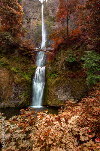 Multnoman Falls. Columbia River Gorge National Scenic area photo