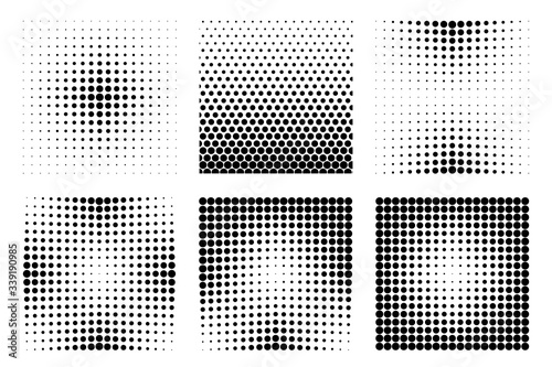 set of 6 black and white  manga and comic screen half tone