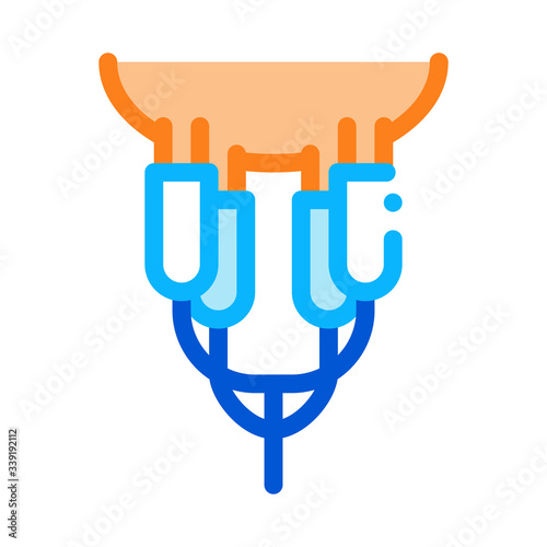 farm milking machine icon vector. farm milking machine sign. color symbol illustration