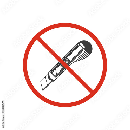 Do not use cutter knife. Don t use blades to open. Vector illustration EPS 10.