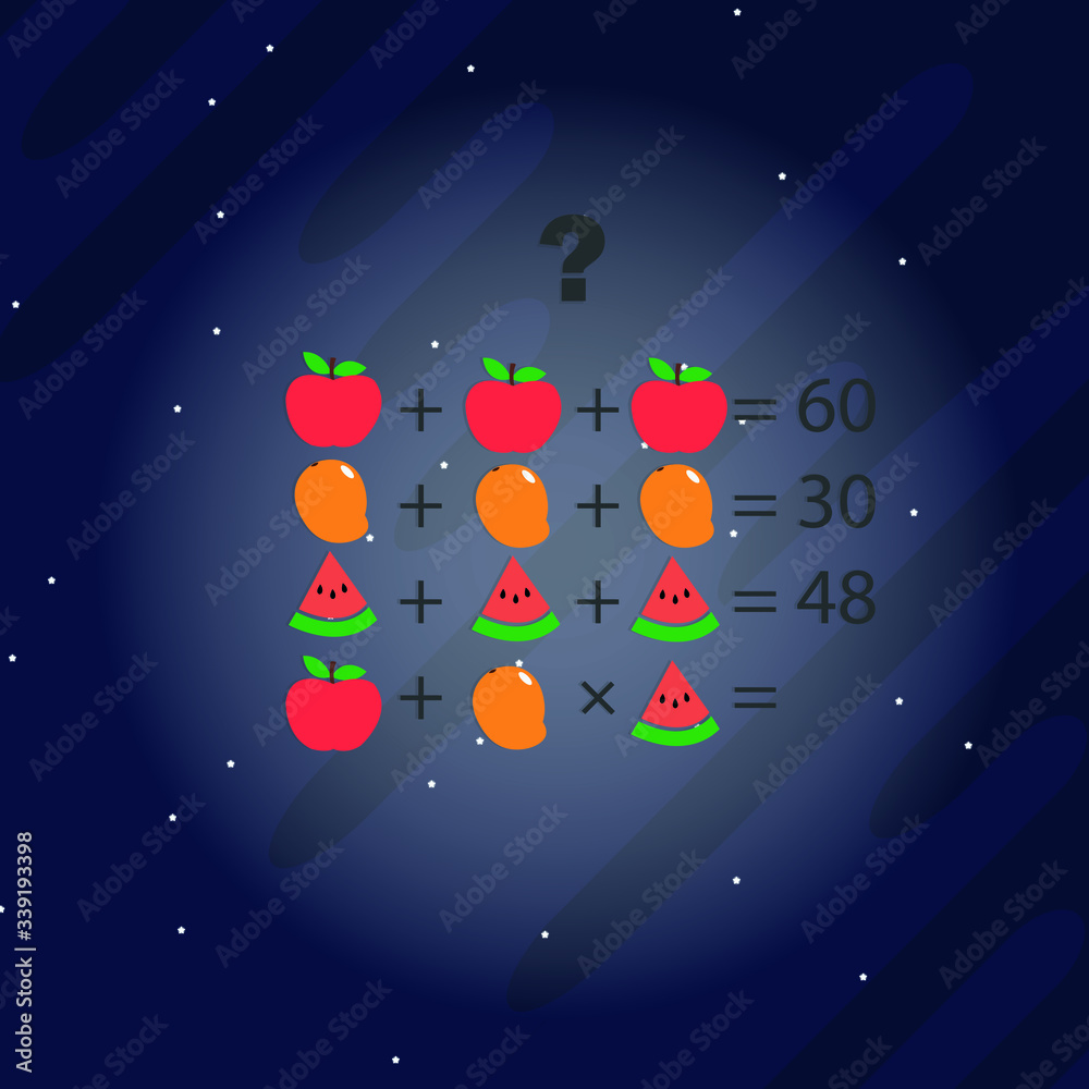Fototapeta premium logic puzzles. Riddles for children and adults. Space background. Vector