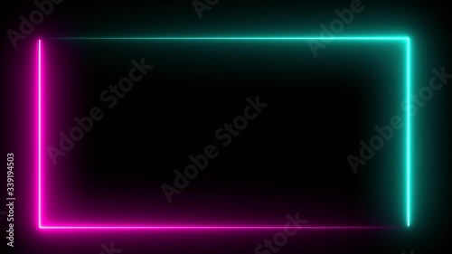 abstract seamless background green pink spectrum looped animation. 