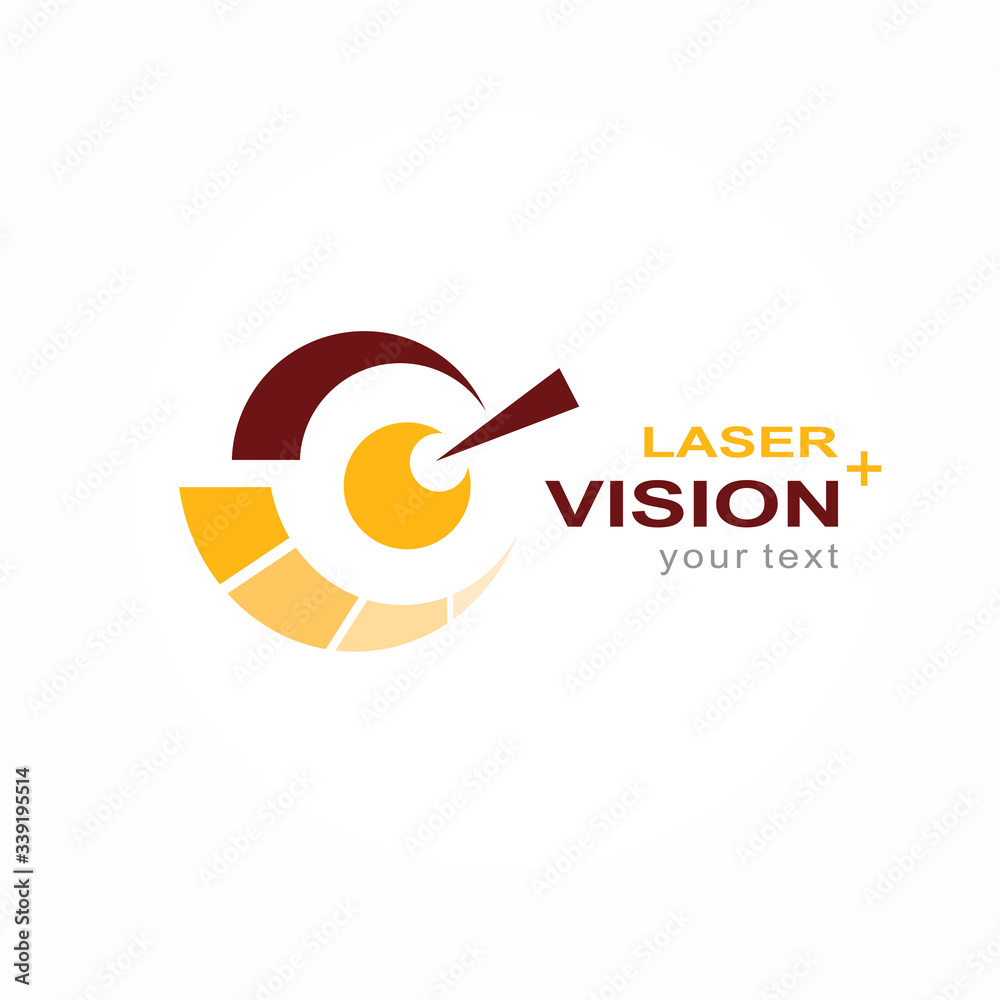 Laser Vision logo silhouette eye symbol icon vector Laser Vision logo silhouette eye symbol icon vector