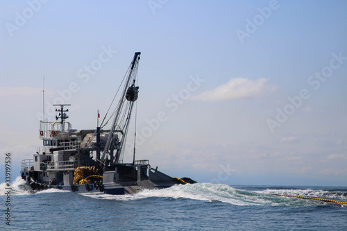 Fishing vessels in the Black Sea.