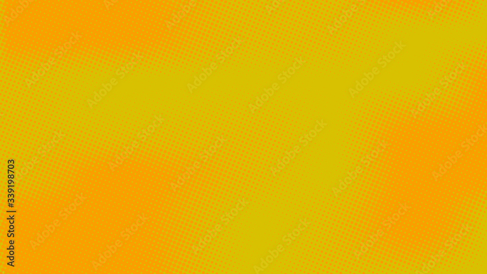 Obraz premium Orange and yellow pop art background with halftone in retro comic style, vector illustration eps10