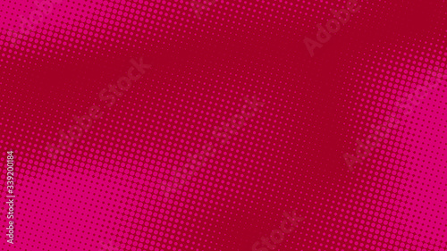 Crimson red and magenta pop art retro background with halftone dotted design in comic style, vector illustration eps10