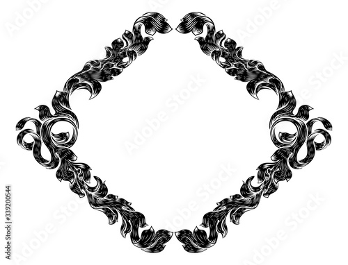 An ornamental filigree hera...