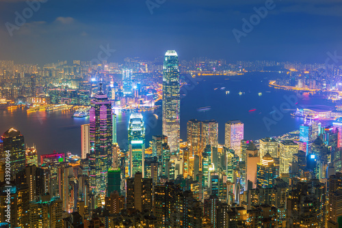 Hong Kong city, amezing skyline from Victoria peak, China © Rastislav Sedlak SK